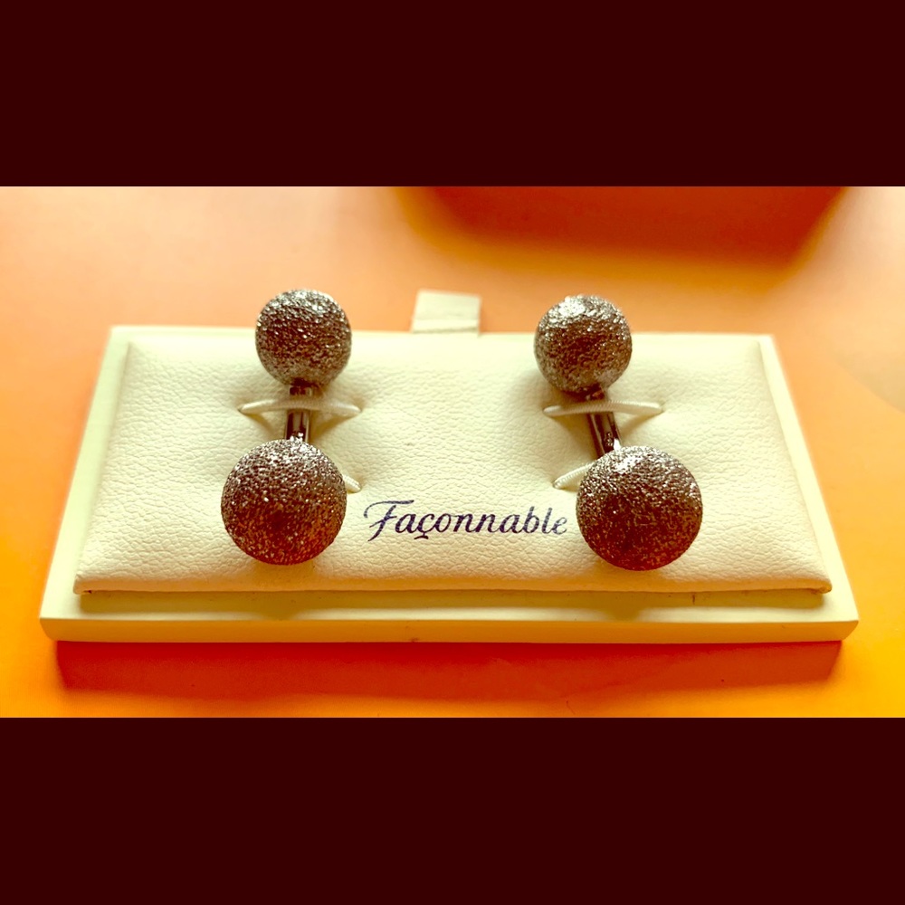 Faconnable Silver Cuff Links BNWT